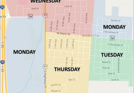 Sanitation Schedule Map